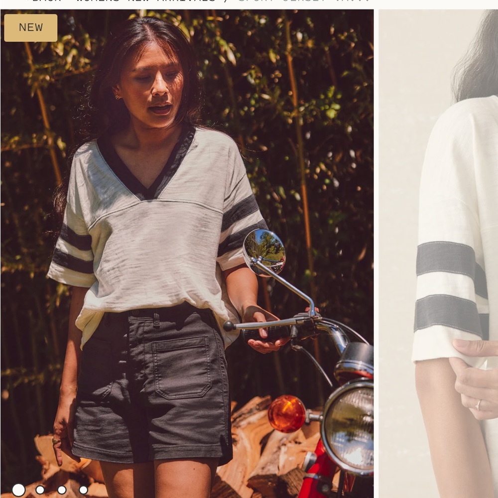 Faherty sport jersey varsity tee M